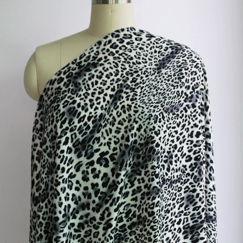 Африканская леопардовая ткань стрейч шифон материал для платья рубашки