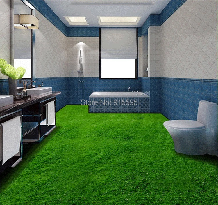 decoração de casa 3d, gramado verde, adesivo