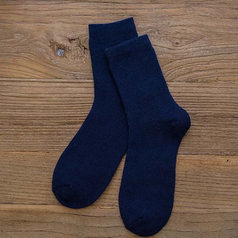 LKWDer 5 пар мужские носки плюс бархатные пушистые махровые сохраняющие теплые носки для зимы мужские однотонные универсальные повседневные деловые Meias Crew - Цвет: C
