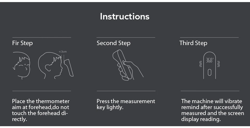 Xiaomi Mijia iHealth термометр светодиодный Бесконтактный цифровой инфракрасный Лоб термометр для тела для детей и взрослых пожилых