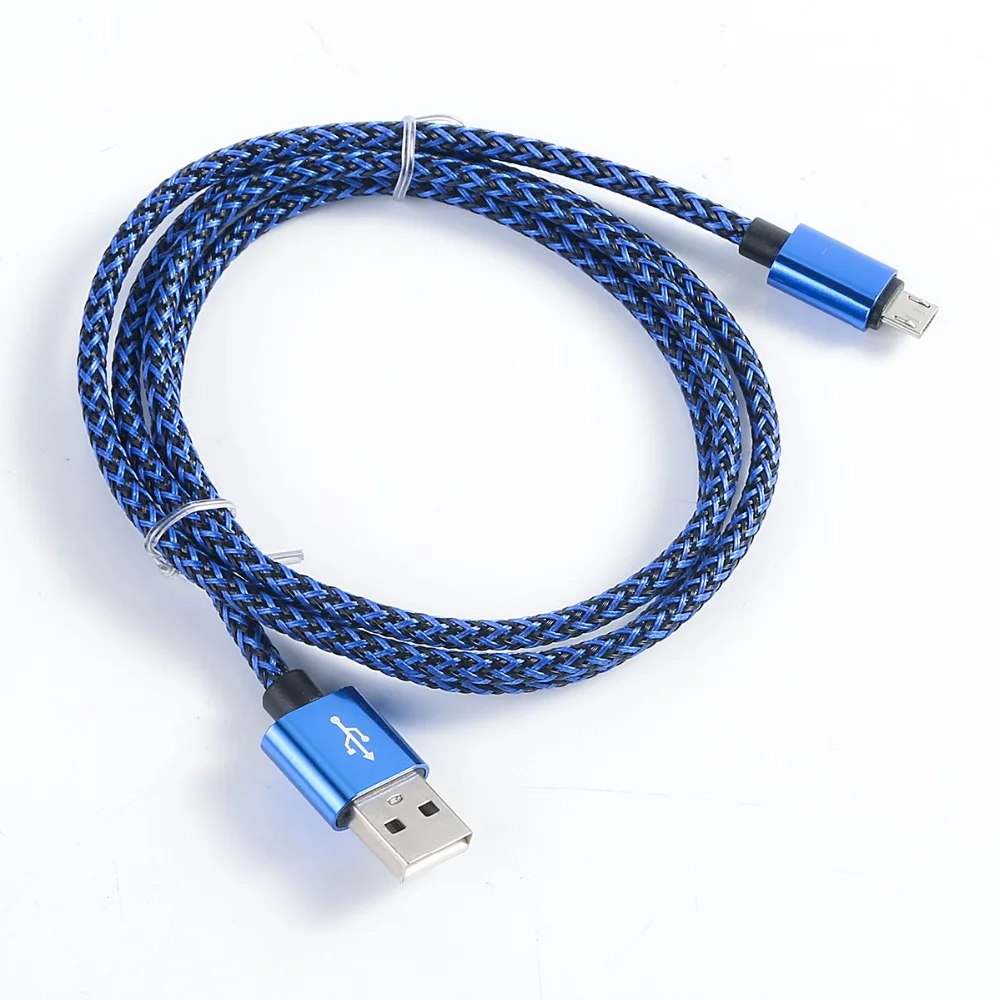 1 м Плетеный Micro USB зарядный кабель SOONHUA для передачи данных Android мобильный телефон