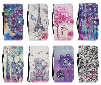 

Wallet Case For Sony XZ4 XZ3 L3 L2 For For MOTO G7 Plus G7 Play Bling Diamond 3D Leather Card Slot ID Flower Eiffel Tower 40PCS