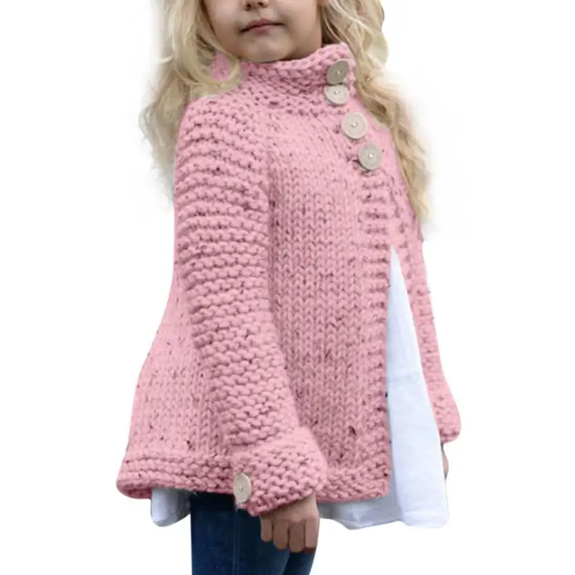 Gebreide baby Jersey Kleding Meisjeskleding Babykleding voor meisjes Truien roze gebreide trui 