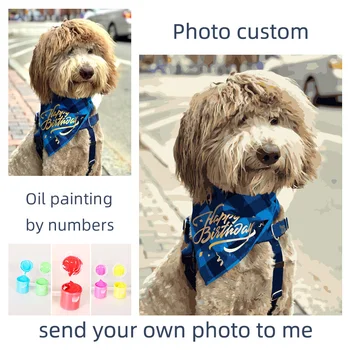 Painting by Numbers for portrait wedding family Pet photos custom digital painting coloring by numbers on canvas paints 1