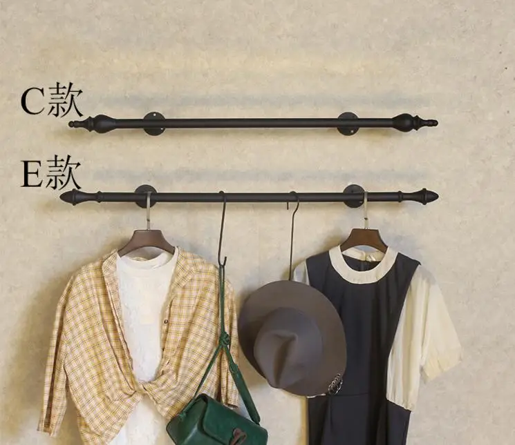 Men and women's clothing store display rack. Wall hanging hangers. Wall hangers. Retro hangers 1110