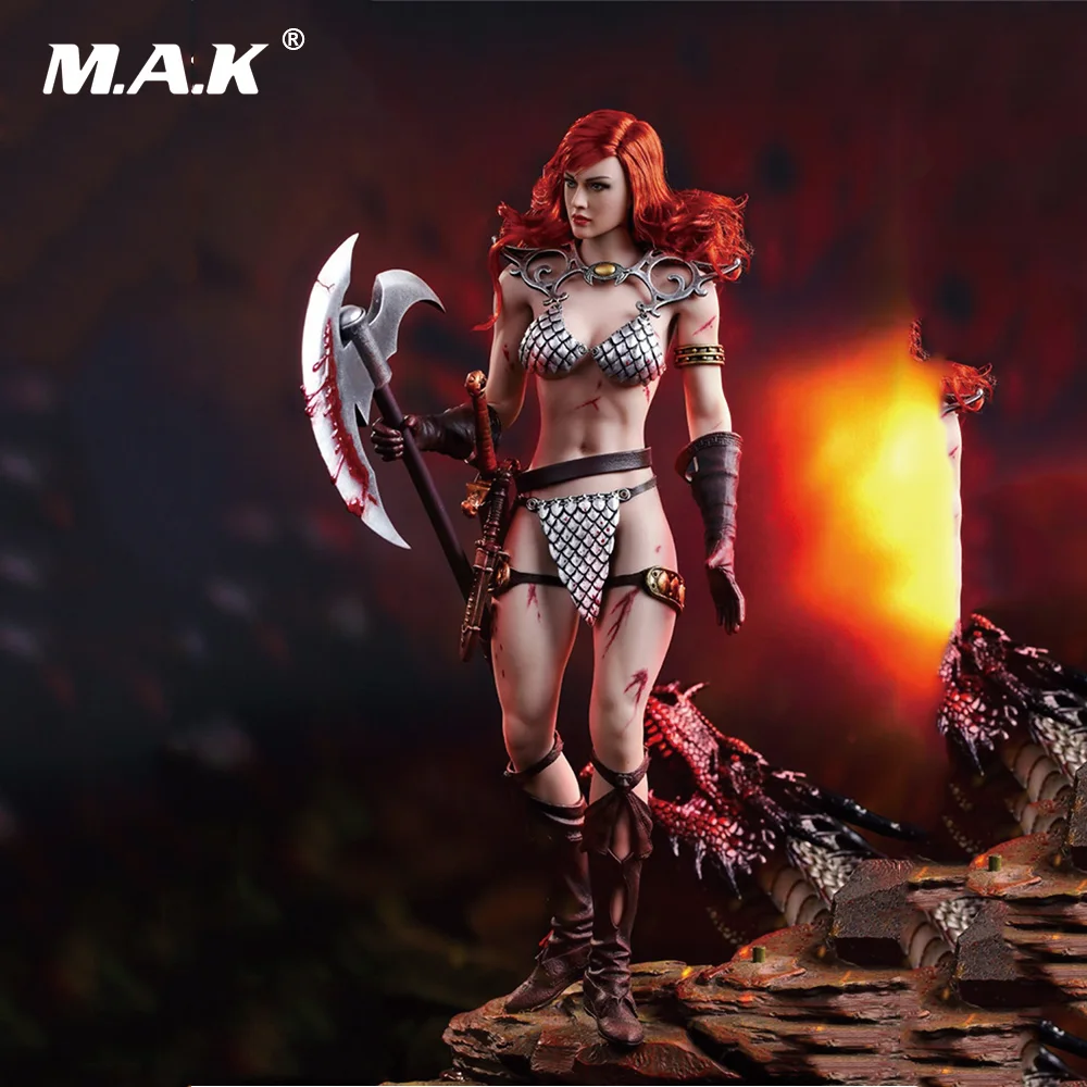 

1/6 Scale PL2016-93 Red Sonja 2.0 Version the She-Devil Flexible Seamless Body Full Set Figure Action Figures