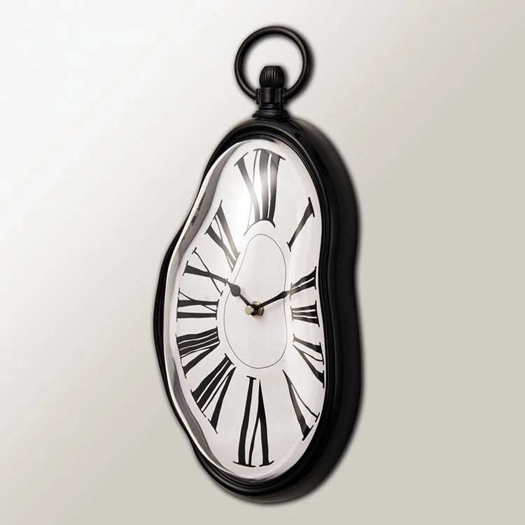 Home Decoration Wall Clocks Vintage Surreal Distorted Bell Melted
