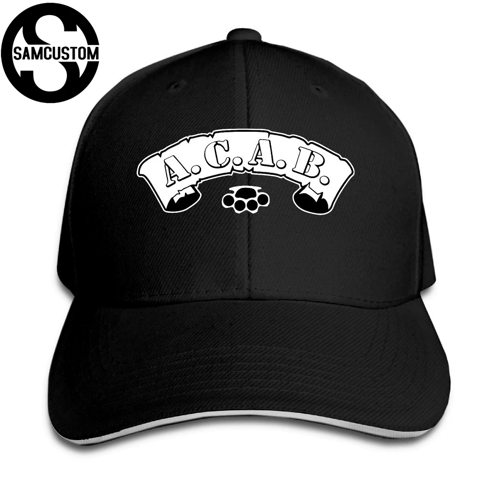 

SAMCUSTOM Four Seasons Universal Casual Cap Summer sunshade Creative ACAB 3D Printing Visors Sandwich Cap