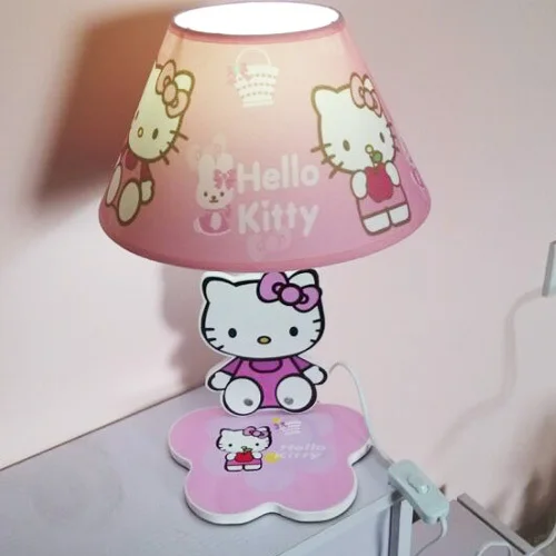 Creative Desk Lamp Table Lamp Pink Hello Kitty Style LED Light Protect