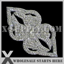 30 шт./партия) Свадебная металлическая аппликация из горного хрусталя бисерная нашивка для свадебное платье под заказ украшение, X1-RAT2191