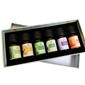 

6 pcs Pure Natural Plant Extract Essential Oils Kit Relaxing Refreshing Fragrance for Body Massage Aromatherapy Bath Diffusers