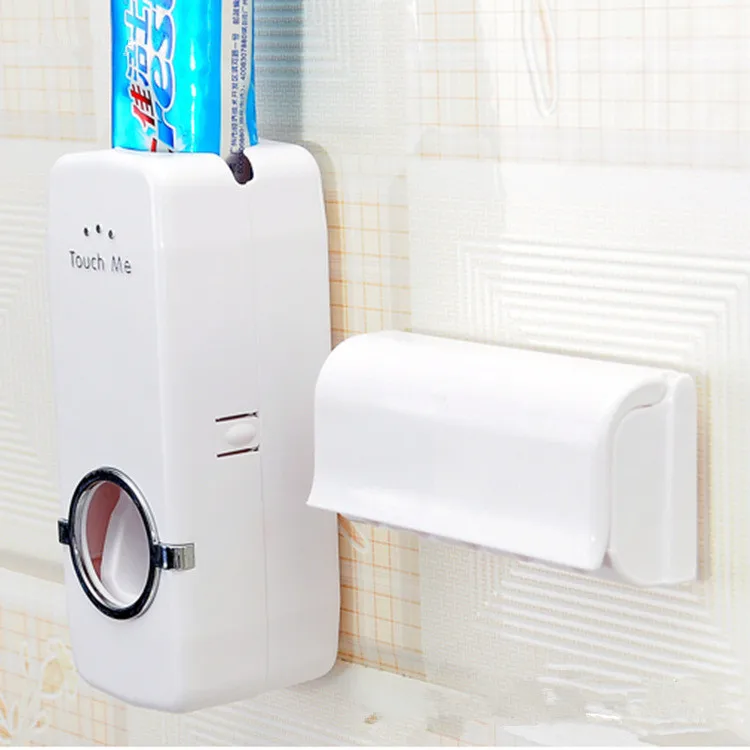 

1SET Toothbrush Sterilizer Toothbrush Holder Automatic Toothpaste Dispenser Squeeze Cleaner Antibacteria Bathroom Shelf OK 0440