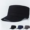 COKK Military Cap Hats For Men Women Cotton Solid Color Black Army Flat Cap Ladies Military Hats Adjustable Big Size Bone Male ► Photo 3/5