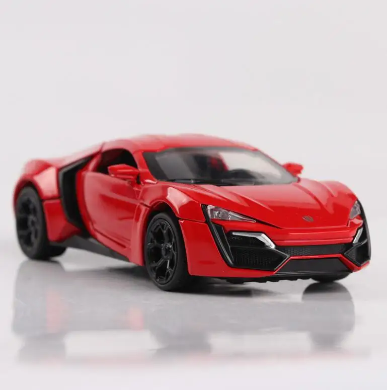 1/32 Diecasts & Toy Vehicles the fast and Furious Lykan модель автомобиля со звуком и светильник