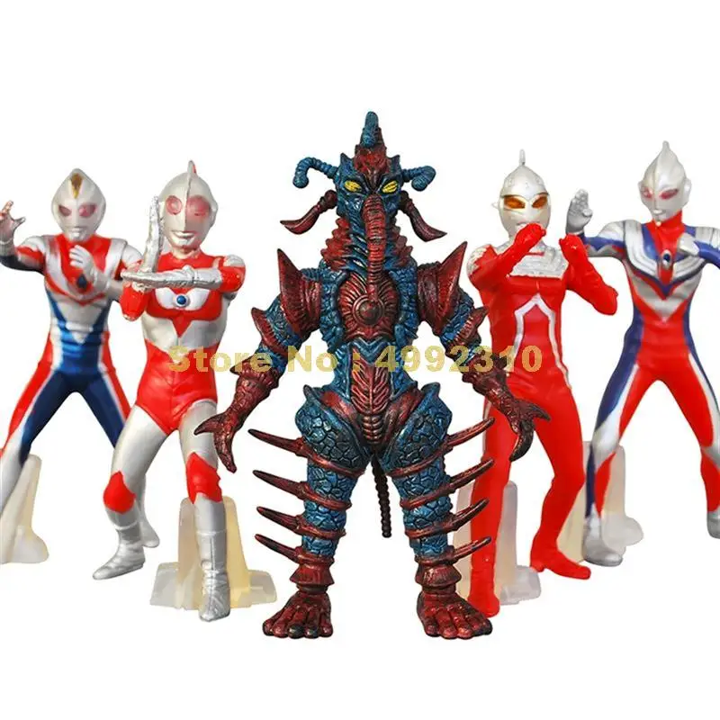 

anime 5pcs/set ultraman vs monster solid set pvc action figure collection model 12cm Toy