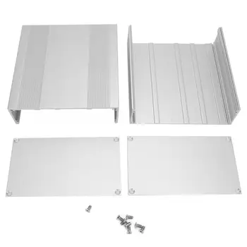 

82.2*145*150mm Aluminum Enclosure Case Silver DIY Electronic Circuit Board Project PCB Instrument Box for wires