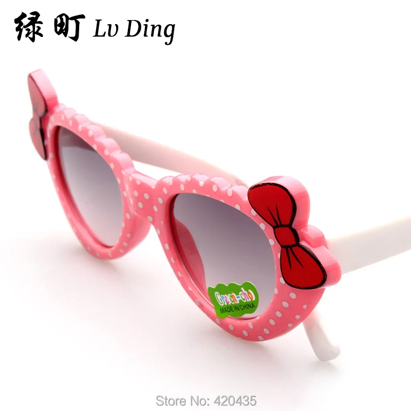 Free Shipping High Quality Anti-UV 400 Protective Eyewear Sunglasses Children Kids Boys Girls Colorful Cartoon Bow Glasses sg175 |