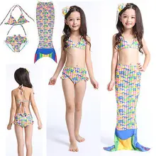 GLANE Brief 2017 New Girls Kids Mermaid Tail Swimmable Bikini Set Swimwear Swimsuit Costumes US STOCK Beachwear Beach SummerCute