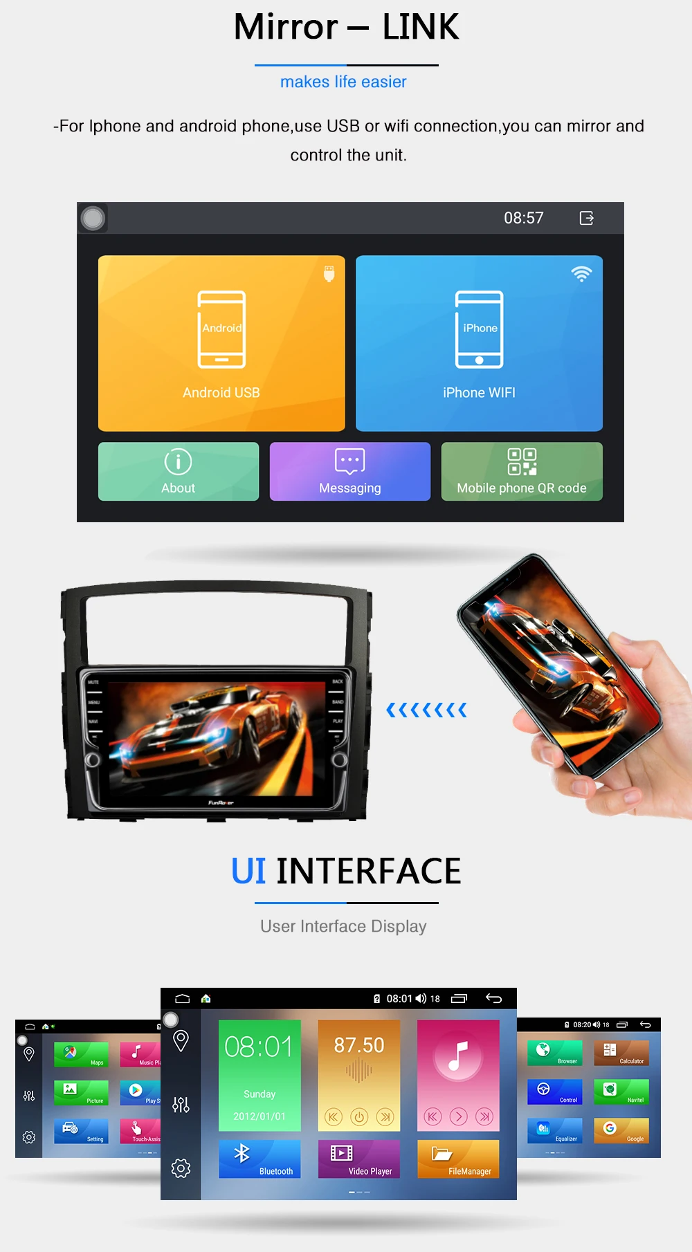 Sale Funrover 8 core android 9.0 2 din car dvd player For Mitsubishi Pajero 4 V97 V93 gps navigation multimedia stereo player DSP IPS 13 Sale Funrover 8 core android 9.0 2 din car dvd player For Mitsubishi Pajero 4 V97 V93 gps navigation multimedia stereo player DSP IPS 13