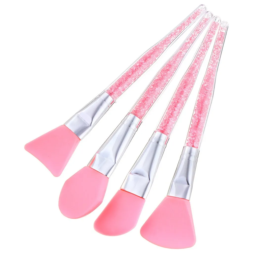

Transparent Crystal Handle Facial Face Mud Mask Mixing Brush Cosmetic Makeup Kit Brushes Blending Beauty Make Up Brush Blending