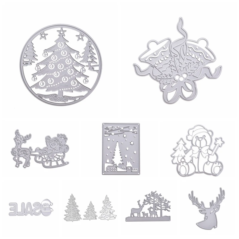 

Santa Claus Snowman Cutting Dies Christmas Metal Cutting Dies Stencils Die Cut for DIY Scrapbooking Album Paper Card Embossing