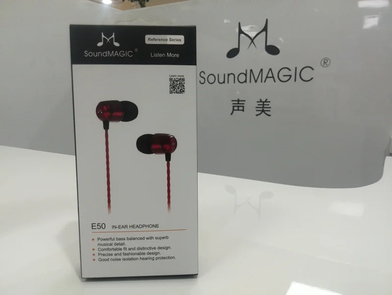 SoundMAGIC E50 супер бас звук Высокая точность стерео HIFI наушники черный, красный, золотой цвета Подлинная герметичная в розничной коробке