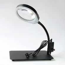 Flexible Foldable Desktop Magnifier Magnifying Loupe with 8x Lens Lamp Desk-type Magnifier with LED Light led light magnifier