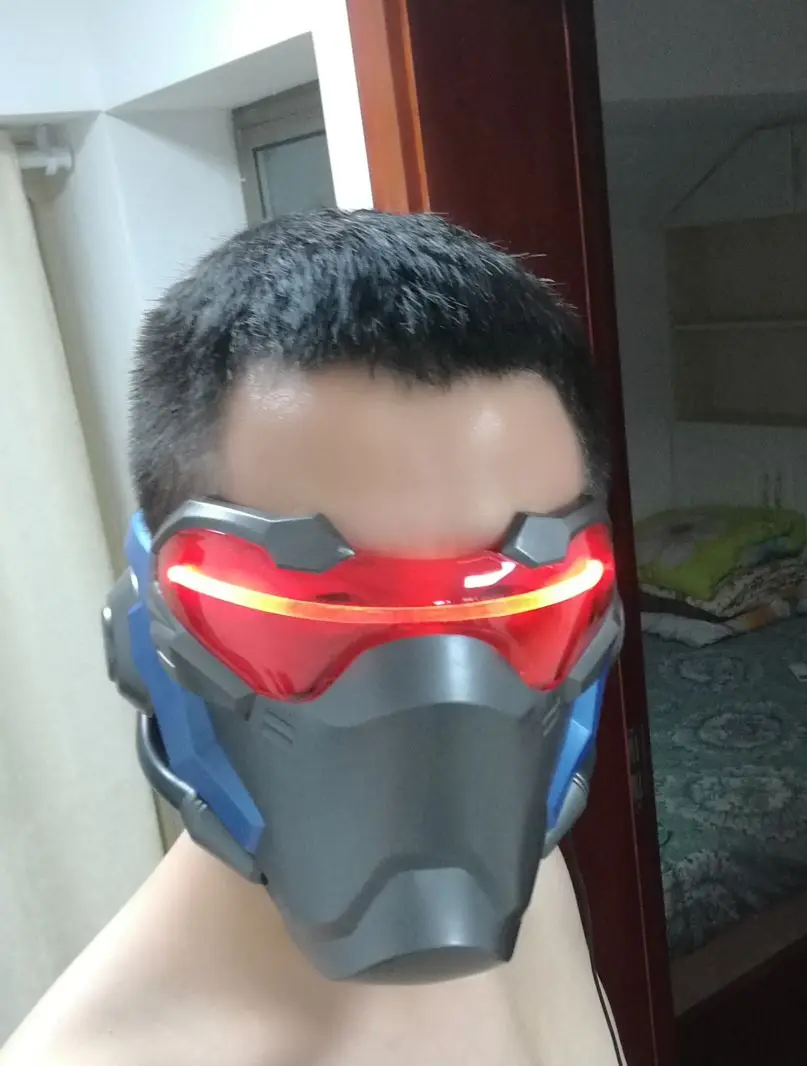 [Сток] Игра OW фигурка солдата 76 Тактический окуляр светящаяся маска высокая прочность ABS инженерные пластмассы сделаны высокого качества