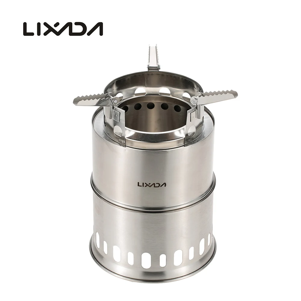 LIXADA Wood Stoves Burning Camping Furnace Burner Assembled Stove