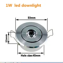 DHL 50 шт./лот высокое 1 Вт Диммируемый светодиодный светильник алюминиевый материал высокого качества Наружный свет