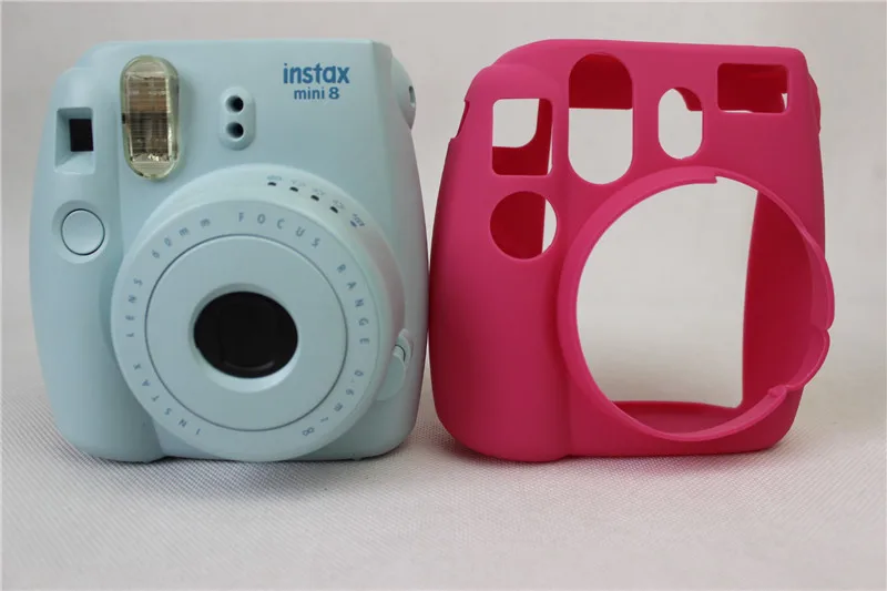 Новая камера видео сумка ПВХ-Силиконовые чехол для Fujifilm Instax Mini 8 Fuji Mini-8 защитный чехол