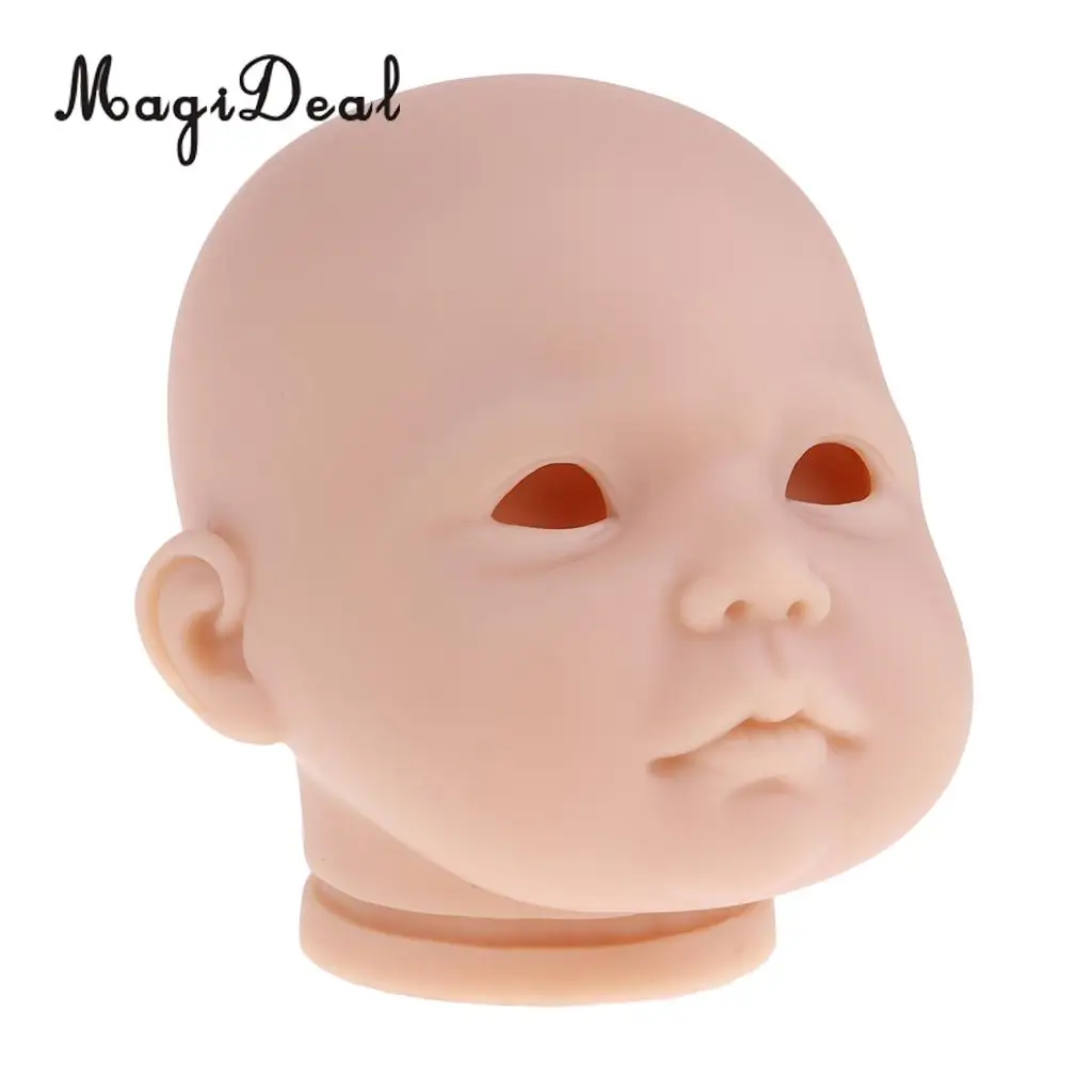 20inch Vinyl Unpainted Reborn Boy Doll Head Mold Kits Newborn Baby Doll DIY Making #3