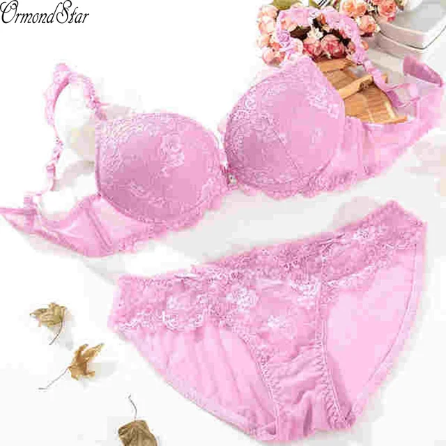 Fashion New Sexy Lace Lingerie Bra Set Women Underwear Push Up Bras