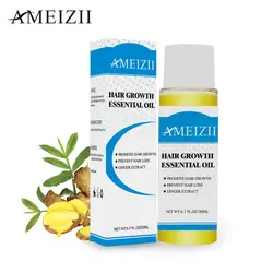 AMEIZII 20 мл для роста волос, средства для товары выпадения волос, эфирное масло, органический натуральный экстракт имбиря, плотная Сыворотка