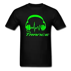 Trance Music наушники Для мужчин футболка летние Изделие из хлопка с короткими рукавами хлопковые свободные короткий рукав Для мужчин S футболки