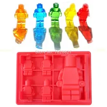 7 различных цветов 5x силиконовый Робот Форма для льда инструменты для мороженого емкости для мороженого силиконовая форма для торта
