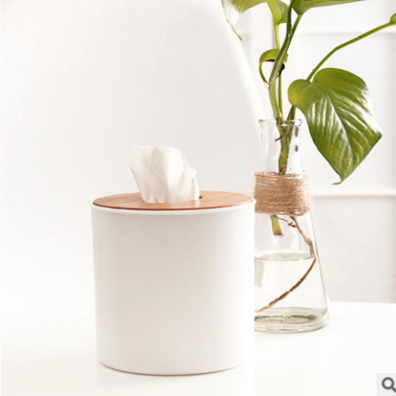 Tissue box paper desktop storage creative car home bottom bamboo and wooden towel | Дом и сад