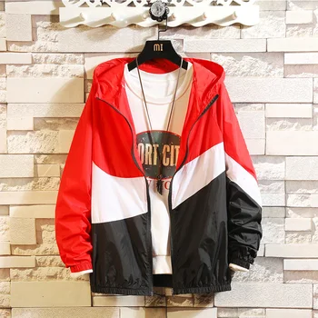 

Mens Ultra Lightweight Hooded Track Jackets UV Protection Windbreakers Summer Streetwear Running Coats with Hood Sport Clothing