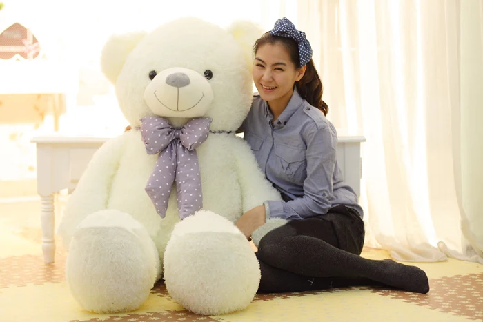 

stuffed animal 100 cm Huggy Bear plush toy white bear doll throw pillow gift w3351