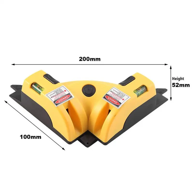 Лазерный измеритель уровня под прямым углом 2 линии Красный 90 градусов вертикальный и Горизонтальный уровень инструмента лазерный измерительный инструмент