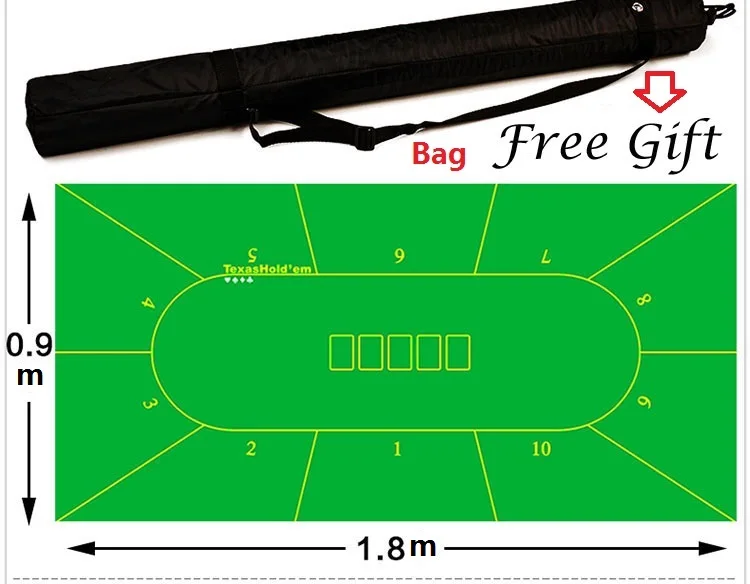 Резиновая скатерть для покера Texas скатерть для покера 4 цвета Варианты Размер в 0,9*1,8 м подходит для 10man