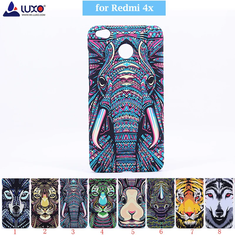 Купить for Xiaomi Redmi 4X Forest King Case Aztec Animals Lion Wolf Owl Pattern PC Hard Glow In The Dark Luminous Cover  Мобильные | Бамперы (32887712801)