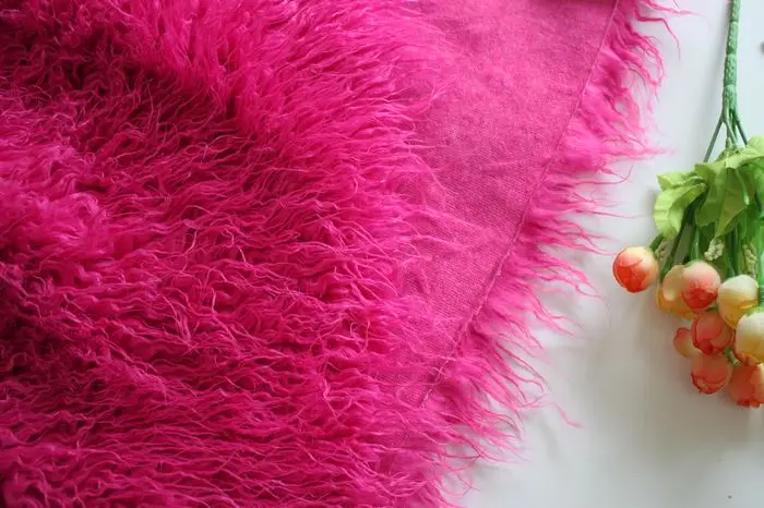 Hot Pink Mongolian Curly Sheep Faux Fur Fabric Vest Coat Aeproduct Getsubject