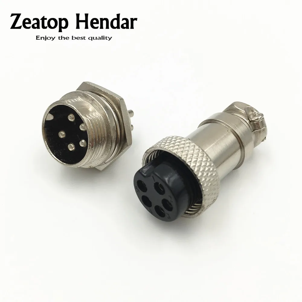 5 zestaw GX 16 5 Pin XLR 16mm męski + wtyk żeński do gitary zasilania