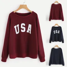 Толстовка с капюшоном Женский свитшот с надписью пуловер с длинными рукавами и круглым вырезом Топы Блузка abrigos mujer invierno