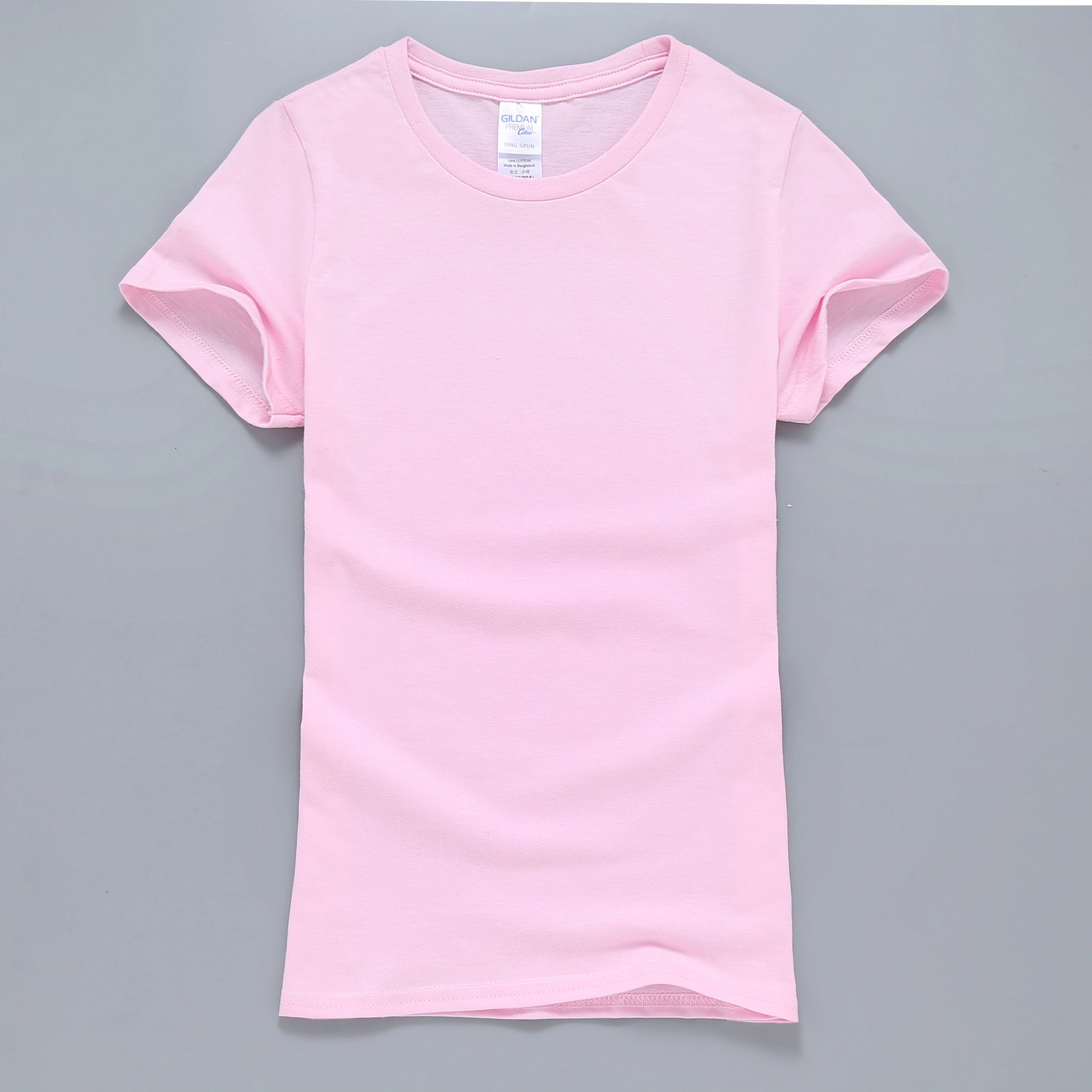 

2019 Summer Casual Short Sleeve Shirt Solid Color Pink Tshirt For Female T-Shirt Pink Kawaii Women T Shirt Slim Fit Harajuku Top