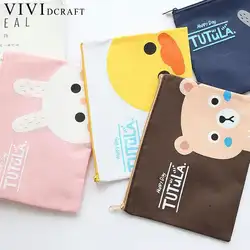 Vividcraft Kawaii Портативный A4 молнии Документ сумка Бизнес Портфели хранения Папки и файлы для бумаг канцелярские papelaria