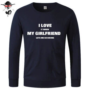 

Printed Hoodies Clothes O-Neck Men long Sleeve Tall I Love It When My Girlfriend Lets Me Go Biking Hoodies, Sweatshirts