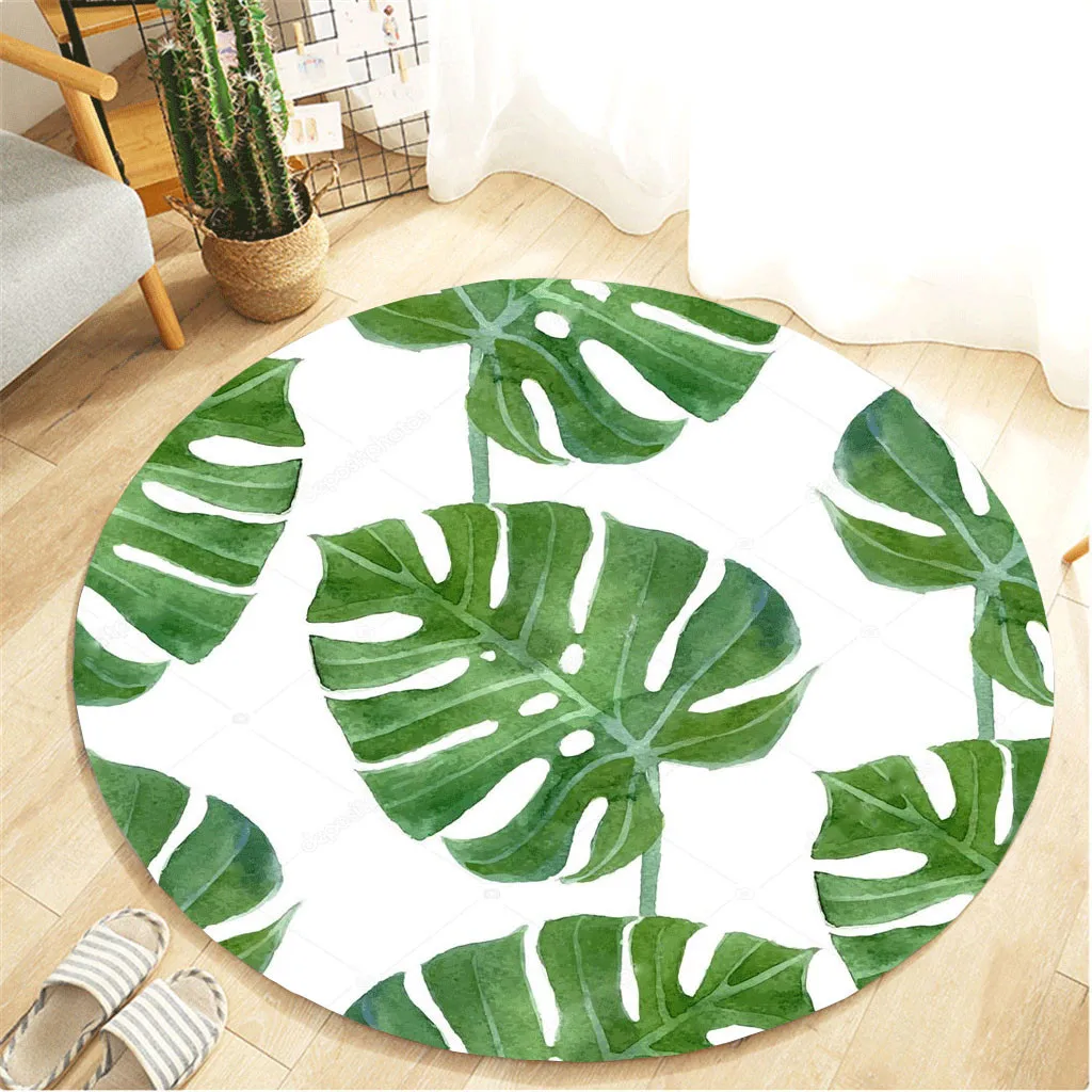 Botany Elements одеяло круглый ковер для ванной 55 см в диаметре круглый коврик для ванной фланелевый экологически чистый# Q30