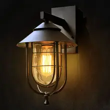 Лофт скандинавский бар Открытый водонепроницаемый настенный светильник кафе ресторан балкон коридор прохода лампа